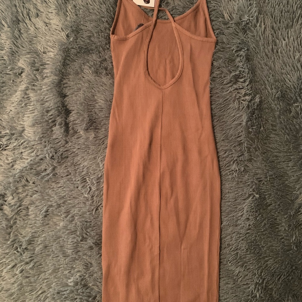 Snatched ribbed fitted dress.